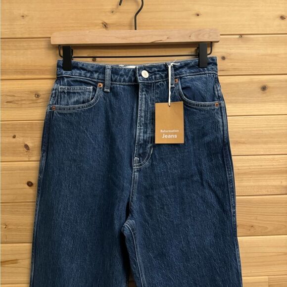 NWT Reformation Size 26/2 Pamela Ultra High Rise Comfort Stretch Straight Jeans - Picture 2 of 13
